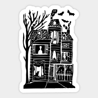 Haunted House Sticker